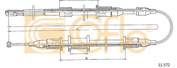 Трос, стояночная тормозная система COFLE 11.572