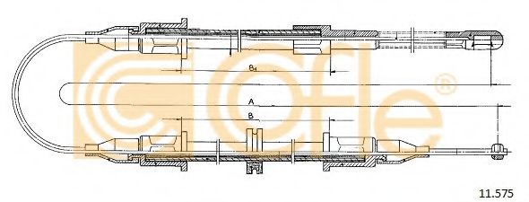 Трос, стояночная тормозная система COFLE 11.575