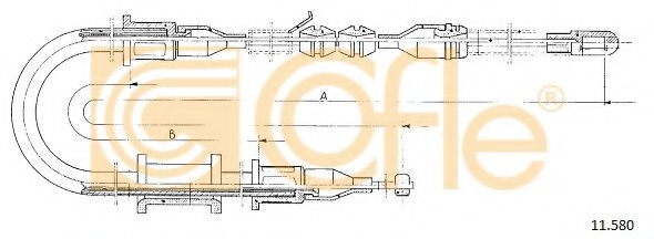 Трос, стояночная тормозная система COFLE 11.580