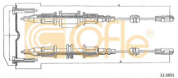 Трос, стояночная тормозная система COFLE 11.5853