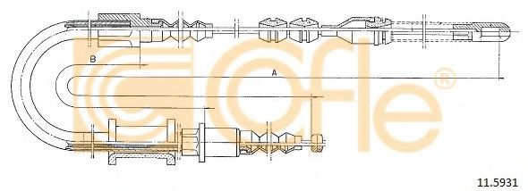 Трос, стояночная тормозная система COFLE 11.5931