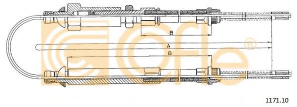 Трос, стояночная тормозная система COFLE 1171.10