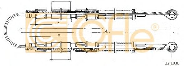 Трос, стояночная тормозная система MALÒ 22575