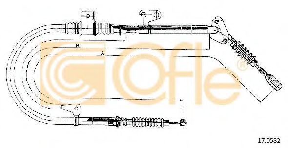 Трос, стояночная тормозная система COFLE 17.0582