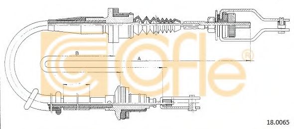 Трос, управление сцеплением COFLE 180065
