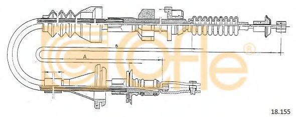 Трос, управление сцеплением MALÒ 22480