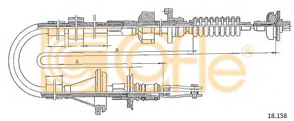Трос, управление сцеплением COFLE 18.158