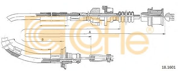 Трос, управление сцеплением COFLE 18.1601