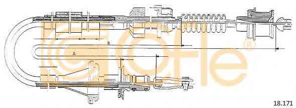 Трос, управление сцеплением COFLE 18171