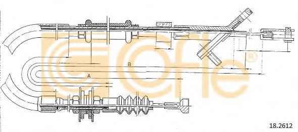 Трос, управление сцеплением COFLE 18.2612