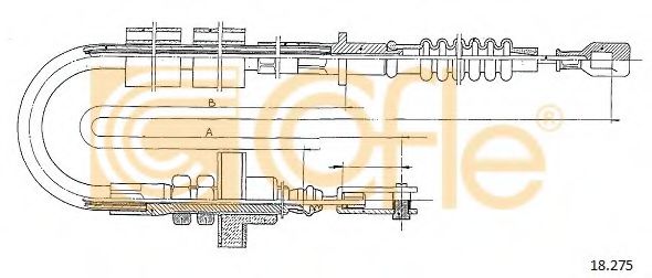 Трос, управление сцеплением COFLE 18275