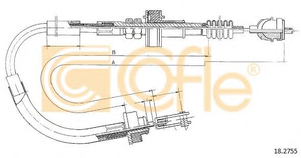Трос, управление сцеплением COFLE 18.2755