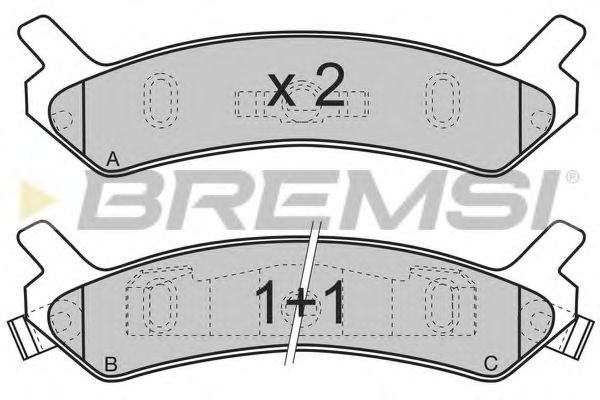 Комплект тормозных колодок, дисковый тормоз BREMSI BP2655