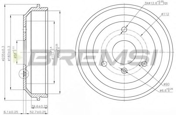 Тормозной барабан BREMSI DR5598