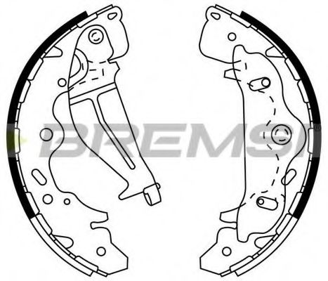 Комплект тормозных колодок BREMSI GF0800