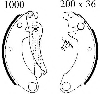 Комплект тормозных колодок BSF 1000