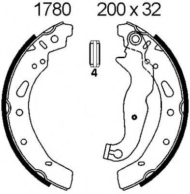 Комплект тормозных колодок BSF 01780