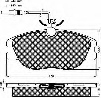 Комплект тормозных колодок, дисковый тормоз BSF 10133