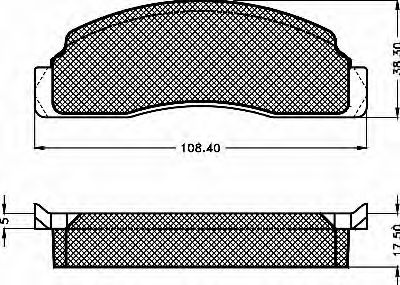 Комплект тормозных колодок, дисковый тормоз ICER 180183
