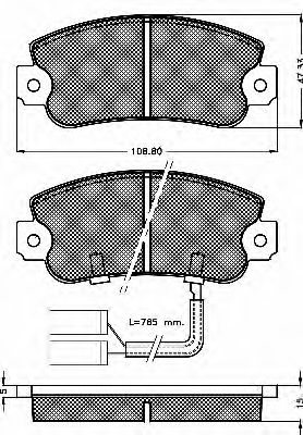 Комплект тормозных колодок, дисковый тормоз BSF 10318