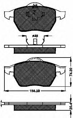 Комплект тормозных колодок, дисковый тормоз BSF 10337