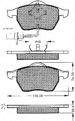 Комплект тормозных колодок, дисковый тормоз BSF 10341