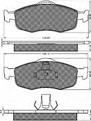 Комплект тормозных колодок, дисковый тормоз BSF 10366
