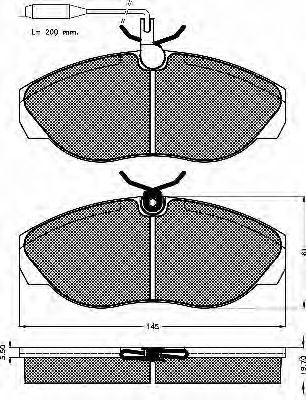 Комплект тормозных колодок, дисковый тормоз BSF 10388