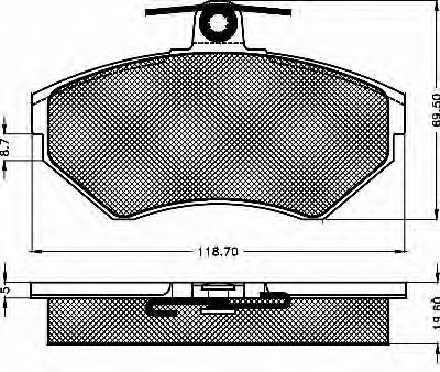 Комплект тормозных колодок, дисковый тормоз BSF 10424