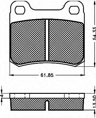 Комплект тормозных колодок, дисковый тормоз BSF 10461