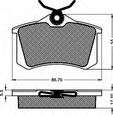Комплект тормозных колодок, дисковый тормоз BSF 10480