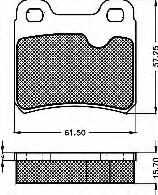 Комплект тормозных колодок, дисковый тормоз BSF 10486