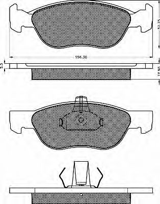 Комплект тормозных колодок, дисковый тормоз BSF 10597