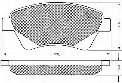 Комплект тормозных колодок, дисковый тормоз BSF 10639