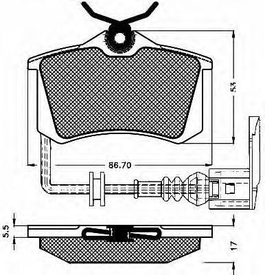 Комплект тормозных колодок, дисковый тормоз BSF 10645