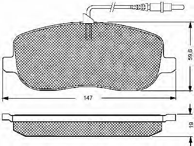 Комплект тормозных колодок, дисковый тормоз BSF 10652