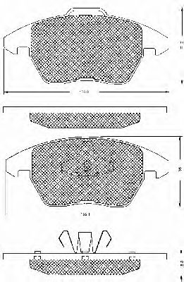 Комплект тормозных колодок, дисковый тормоз BSF 10689