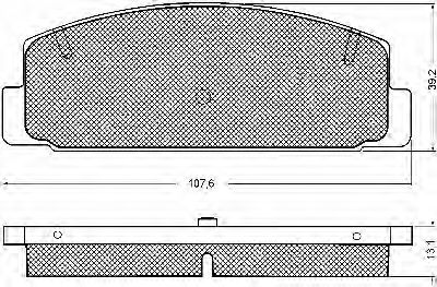 Комплект тормозных колодок, дисковый тормоз BSF 10746