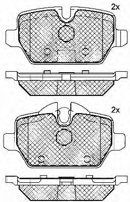Комплект тормозных колодок, дисковый тормоз BSF 10782