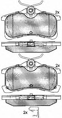 Комплект тормозных колодок, дисковый тормоз BSF 10821