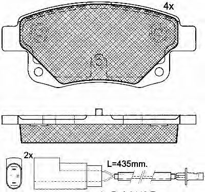Комплект тормозных колодок, дисковый тормоз BSF 10833