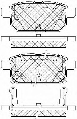 Комплект тормозных колодок, дисковый тормоз BSF 20092