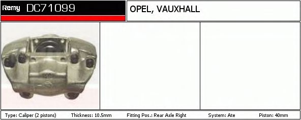 Тормозной суппорт DELCO REMY DC71099