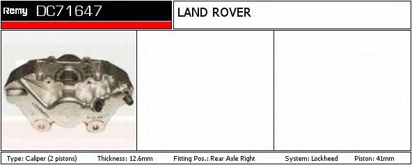 Тормозной суппорт DELCO REMY DC71647