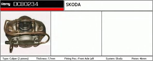 Тормозной суппорт DELCO REMY DC80234