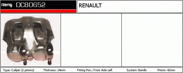 Тормозной суппорт DELCO REMY DC80652