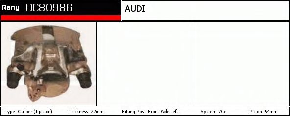 Тормозной суппорт DELCO REMY DC80986