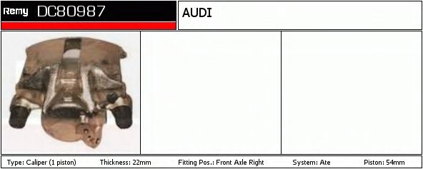 Тормозной суппорт DELCO REMY DC80987