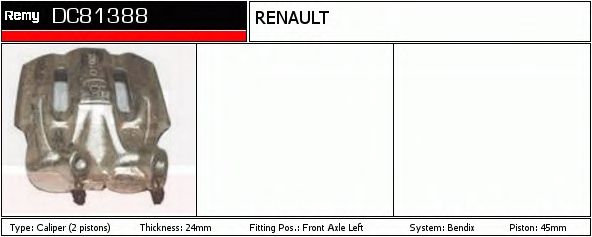 Тормозной суппорт DELCO REMY DC81388