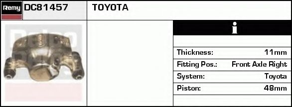 Тормозной суппорт DELCO REMY DC81457